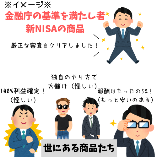 新NISAの安全な銘柄のイメージ